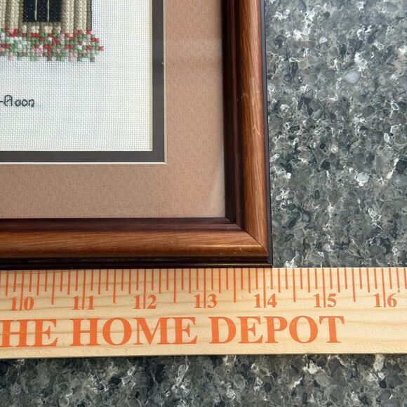 Shakespeares Birthplace Cross Stitch Framed Stratford-upon-Avon English Cottage - Picture 8 of 10